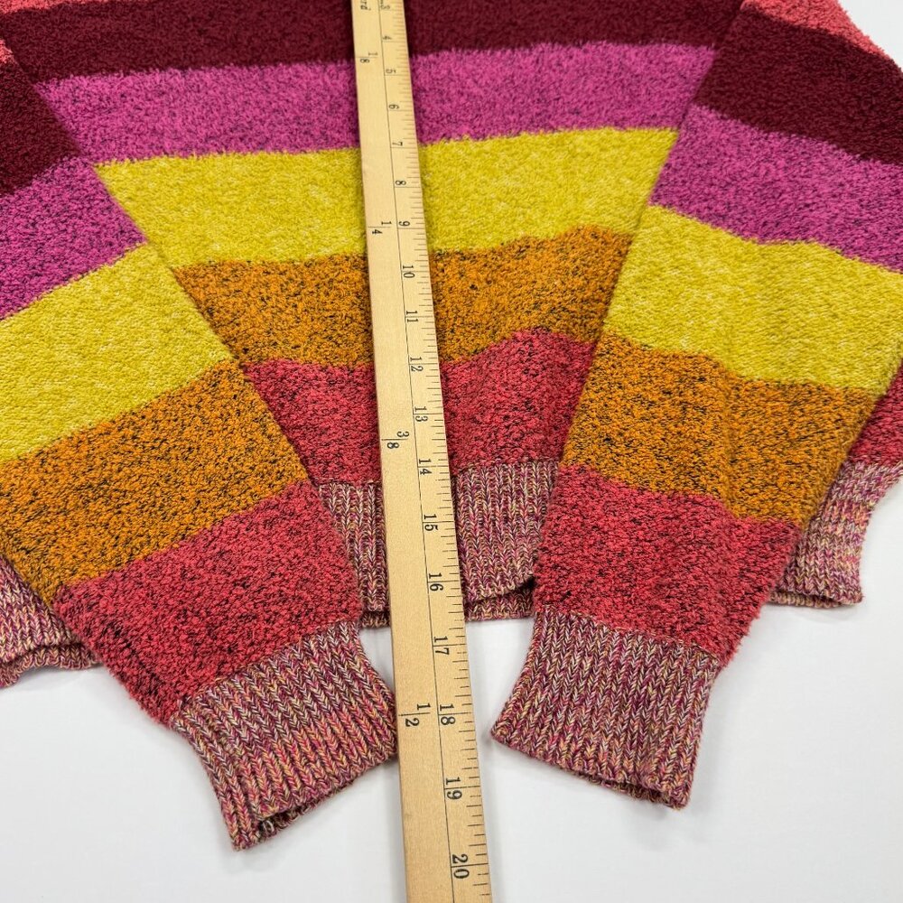 Free People Candyland Sweater Sz XS Multicolor Striped Off Shoulder Long Sleeve - Picture 7 of 12